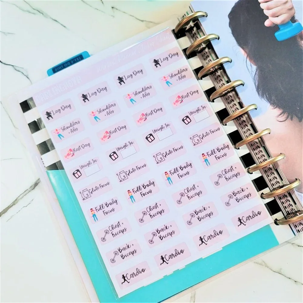 Workout Compound Movement Planner Stickers - Picture 3 of 5